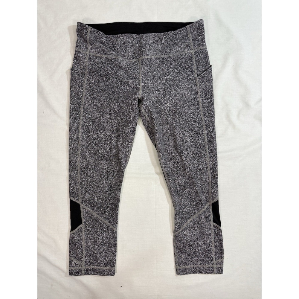 Lululemon Speckled Black & White Cropped Leggings Size 10
